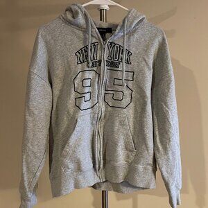 Women's Forever 21 Zip Up Sweatshirt Hoodie New York Size S Pre-owned